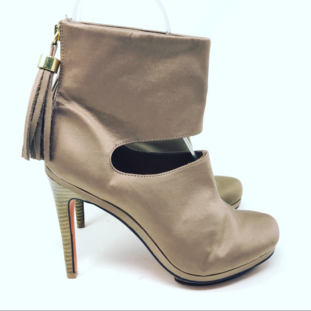 Silvia Tcherassi For Payless Tan Booties Heels 6.5